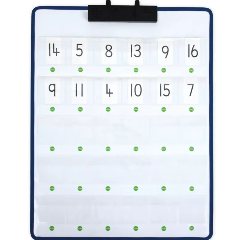 Interaktive Sprach-Rekorder-Tafel mit 30 Einstecktaschen