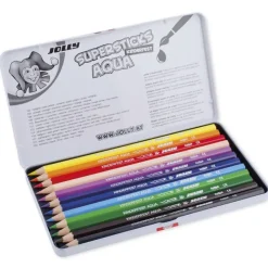 JOLLY Supersticks AQUA im Metall-Etui, 12-tlg.