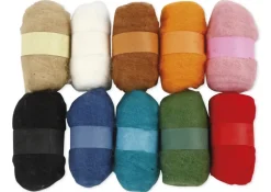 Kardierte Wolle, 10x 25 g