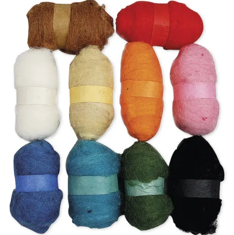 Kardierte Wolle, 10x 25 g