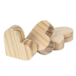 Kartenhalter "Herz" aus Holz, 6 Stück