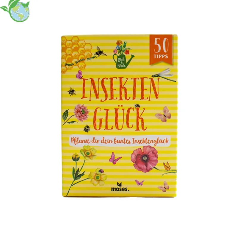 Karten-Set "Insektenglück - Pflanze dir dein buntes Insektenglück", 50-tlg.