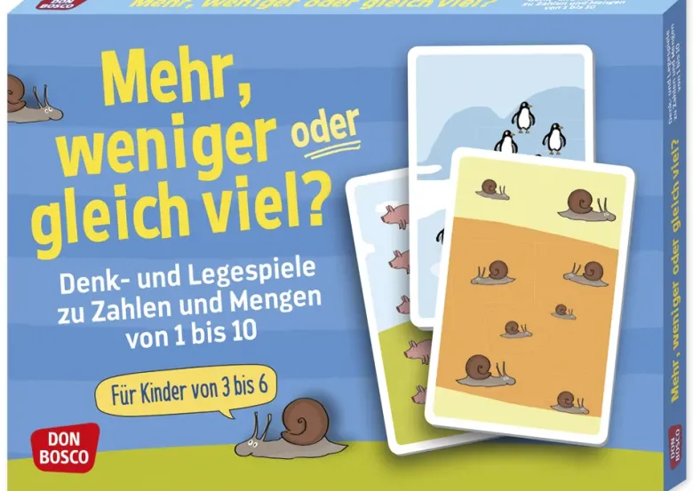 Karten-Set "Mehr, weniger oder gleich viel? Denk- und Legespiele"