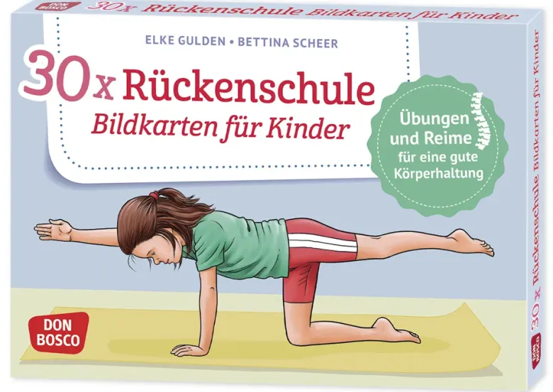 Karten-Set "30x Rückenschule Bildkarten für Kinder"