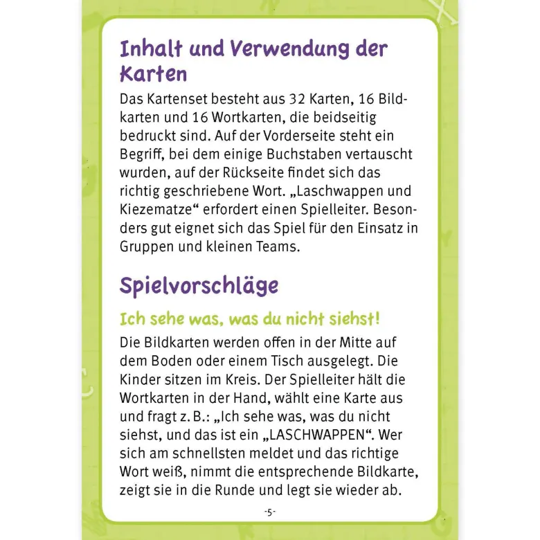 Kartenspiel "Laschwappen & Kiezematze", 32-tlg.