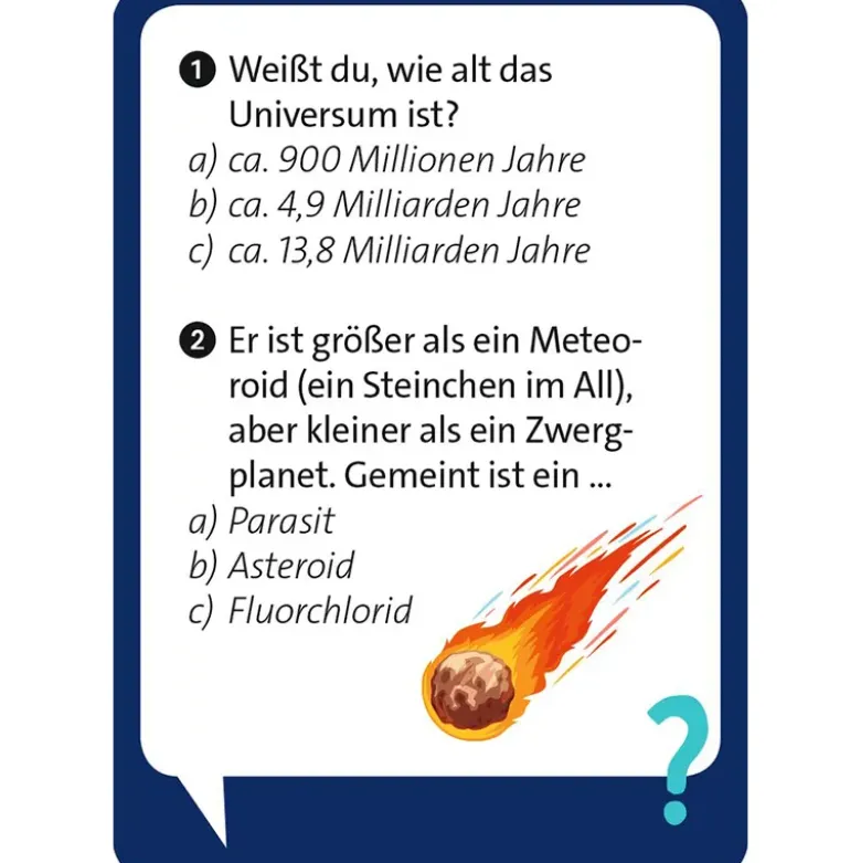 Kartenspiel "Pocket Quiz Junior Weltraum"