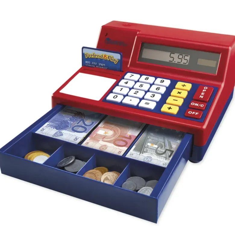 Kasse mit Taschenrechner