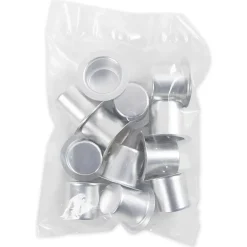 Kerzenhalter aus Metall, silbern, 12 Stück