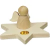 Kerzen-Halter "Stern mit Engelchen", 10,5 cm ø