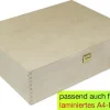 Klappdeckel-Box aus Holz A4-Plus, natur
