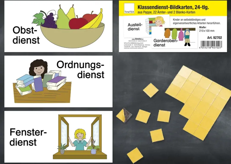 Klassendienst-Bildkarten magnetisch, 24-tlg.