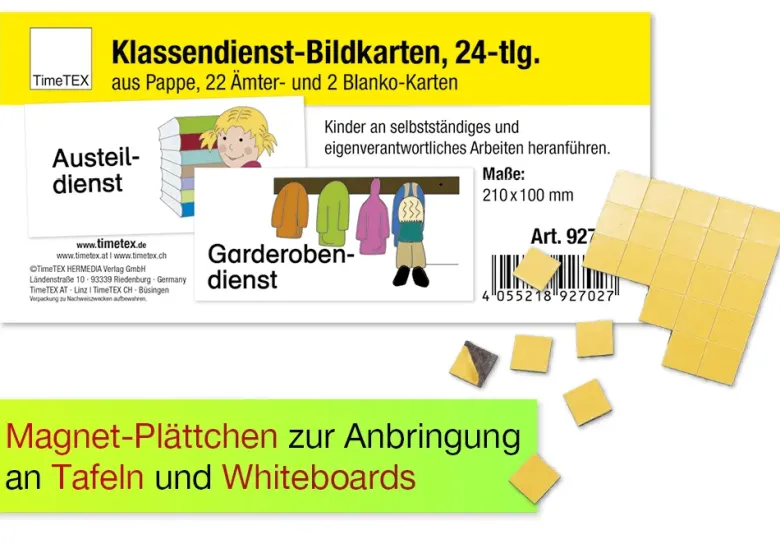 Klassendienst-Bildkarten magnetisch, 24-tlg.