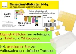 Klassendienst-Bildkarten magnetisch, 24-tlg., in Box