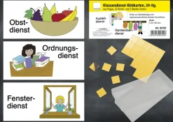 Klassendienst-Bildkarten magnetisch, 24-tlg., in Box