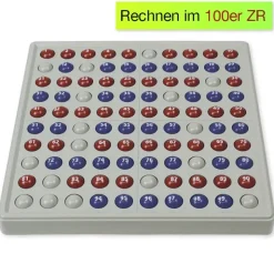 Klassensatz ABACO für 100-er Zahlenraum, rot-blau, mit Zahlen, 8-tlg., in Box