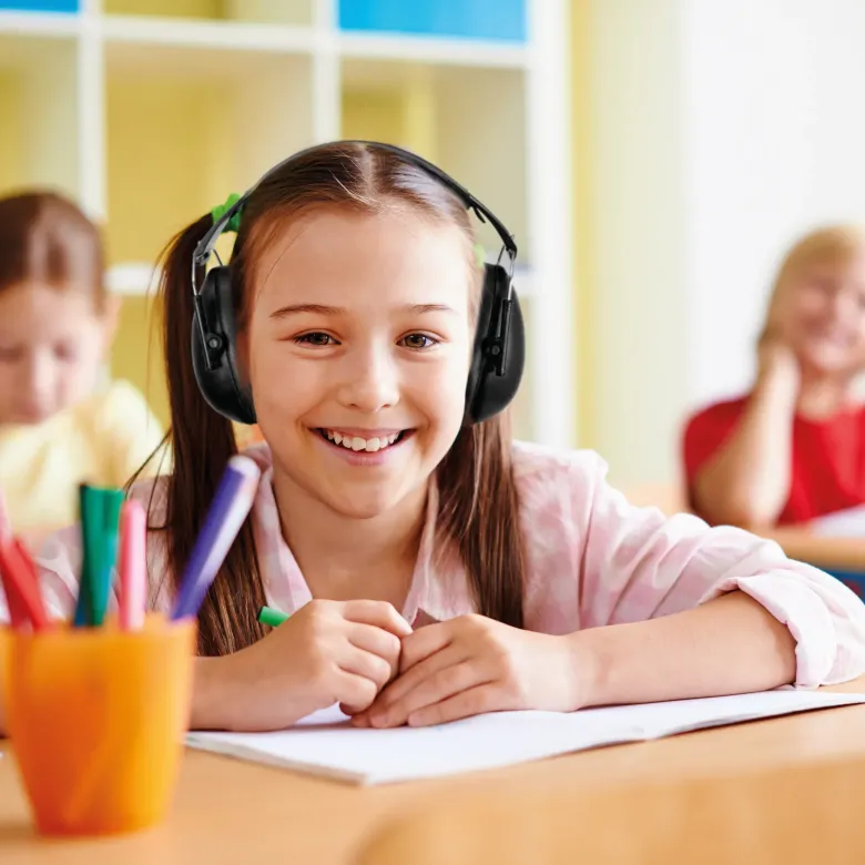 Klassensatz Gehör-Schutz "Auris Plus" schwarz, 24-tlg., in Box