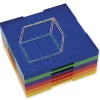 Klassensatz Geometrie-Brett doppelseitig (11x11 Stifte), 12 Stück in Box, 23x23 cm, bunt