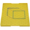 Klassensatz Geometrie-Brett doppelseitig (11x11 Stifte), 12 Stück in Box, 23x23 cm, gelb