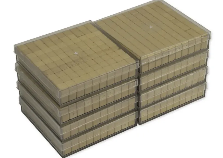 Klassensatz Hunderter-Platte aus RE-Wood, 8-tlg. in Stapel-Box