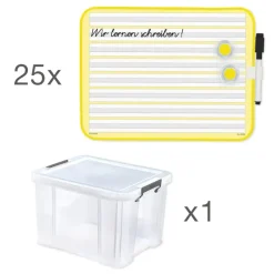 Klassensatz Prima-Colori Schreibübungs-Whiteboard, magnethaftend, 25 Stück in Box