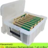Klassensatz Rechenrahmen Montessori 7-stellig, 10-tlg., in Stapel-Box "Montessori Premium"