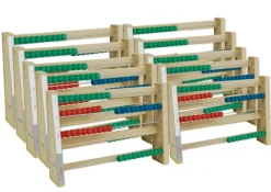 Klassensatz Rechenrahmen Montessori 4-stellig, 10-tlg., in Stapel-Box 