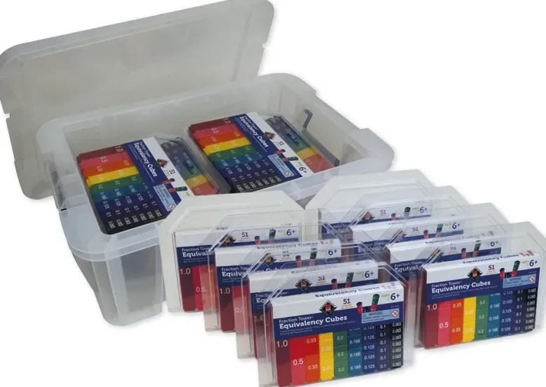 Klassensatz Rechen-Steckwürfel "Multifunktional", 8-tlg. in Stapel-Box