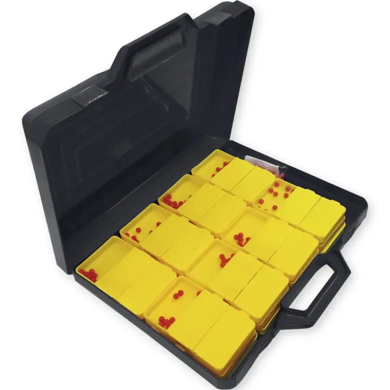 Klassensatz Schüttelboxen gelb, 24 Stück im Koffer