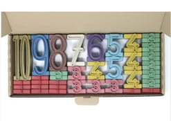 Klassensatz Stapel-Zahlen Montessori-Farben, 8-tlg., in Stapel-Box "Montessori Premium"