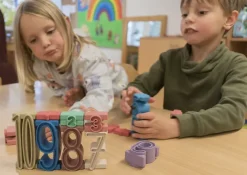 Klassensatz Stapel-Zahlen Montessori-Farben, 8-tlg., in Stapel-Box 