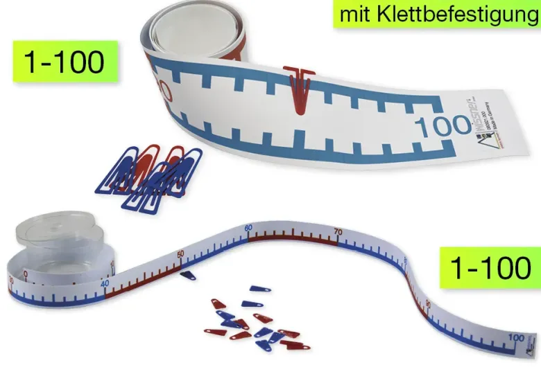 Klassensatz Zahlenstrahl-Rechenband 1-100, 25-tlg., in Box
