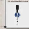 Klemm-Stifthalter (weiß/blau), selbstklebend
