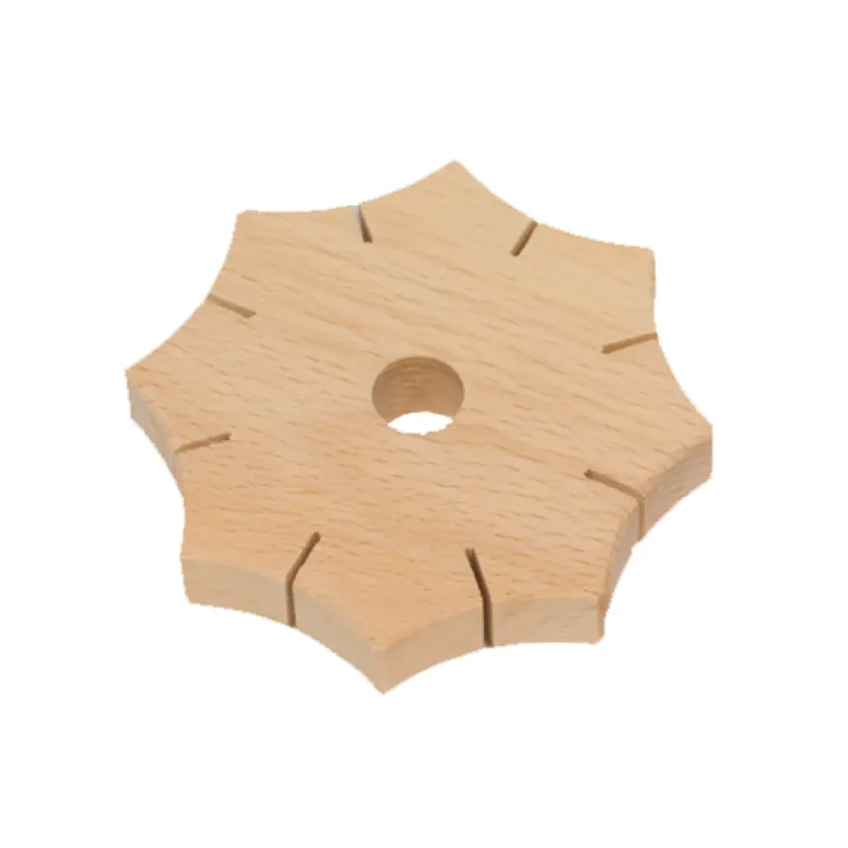 Knüpfstern aus Holz, ca. 8,5 cm ø