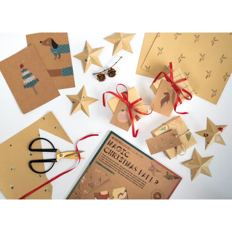 Kraftpapier-Block "Magic Christmas Paper" A4, 20 Blatt