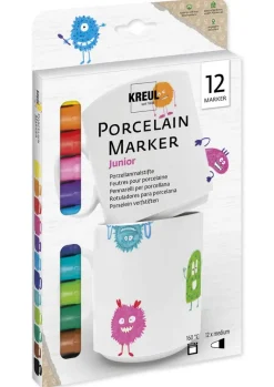 KREUL Porzellan-Stifte Junior, Strichstärke 2-4 mm, 12 Stück