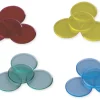 Kunststoff Plättchen transparent, 100 Stück in Box