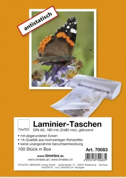 Laminier-Taschen A5 2x80 mic glänzend, 100 Stück