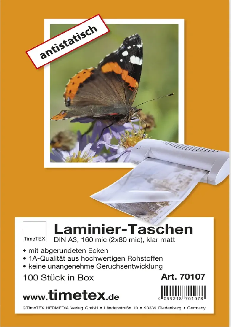 Laminier-Taschen A3 2x80 mic matt, 100 Stück