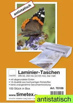 Laminier-Taschen A3 2x125 mic matt, 100 Stück