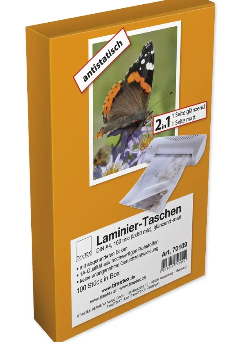 Laminier-Taschen 2in1 A5 2x80 mic glänzend-matt, 100 Stück