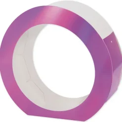 Laternen aus Metallic-Karton, 19 cm ø, 5 Stück farbig sortiert