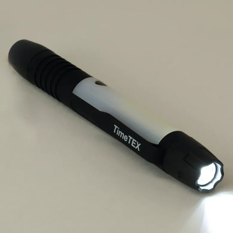 LED-Taschenlampe mit Leselicht, 17 cm lang, 2 cm ø