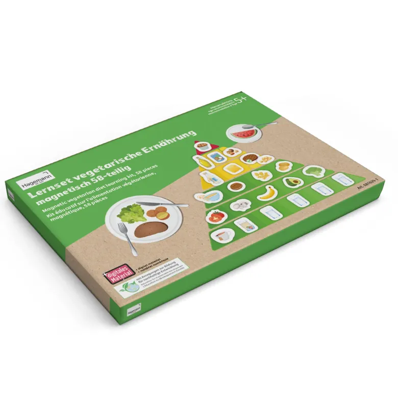 Lernset "Vegetarische und vegane Ernährung", magnetisch, 61-tlg.
