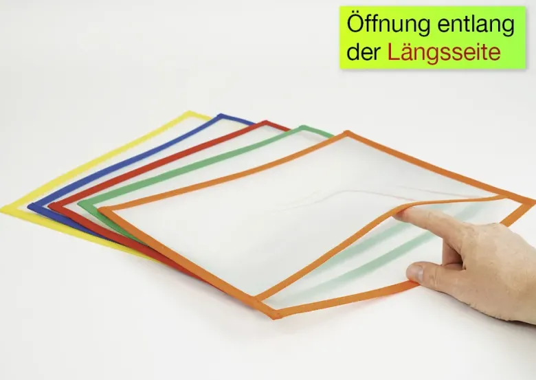 Lern- und Sammeltaschen A5-Plus quer, mit Farbeinfassung, 10-tlg.