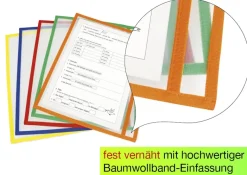 Lern- und Sammeltaschen A5-Plus quer, mit Farbeinfassung, 10-tlg.