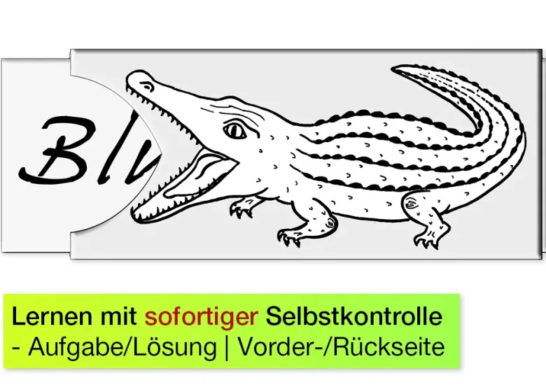 Leseschieber Wort-Krokodil