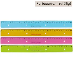Lineal zum Abheften, 30cm, mit 4fach-Lochung