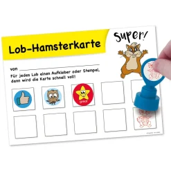 Lob-Hamsterkarte mit 10 Feldern, 25 Stück