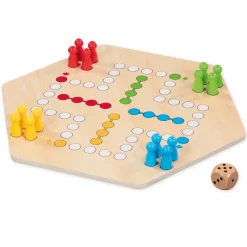 Ludo für bis zu 6 Spieler, beidseitig bespielbar