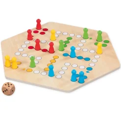 Ludo für bis zu 6 Spieler, beidseitig bespielbar